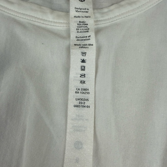 Lululemon Athletica White Tie Front Short Sleeve T-Shirt - Picture 2 of 4